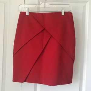 Cherry red mini skirt